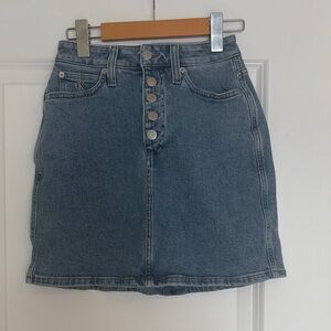 Calvin Klein Blue Denim Mini Skirt